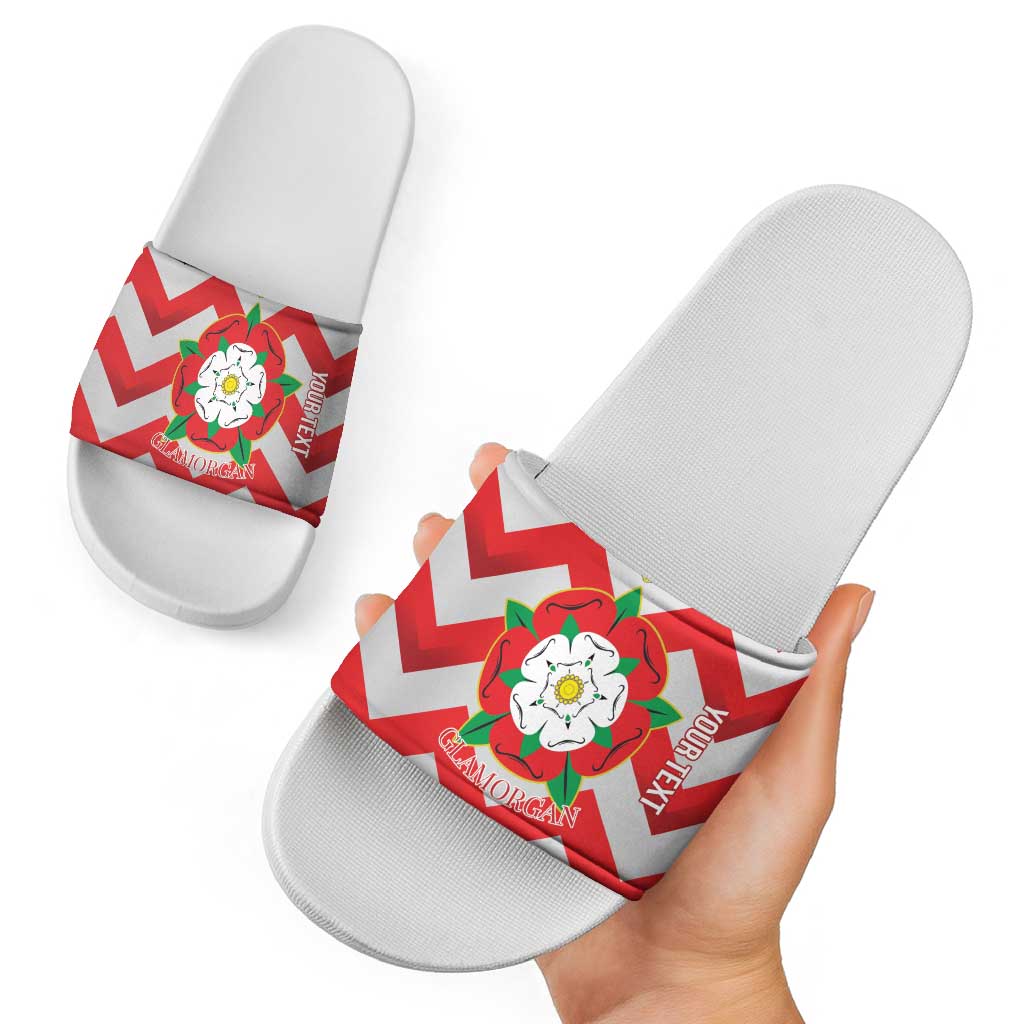 Personalized Glamorgan Wales Slide Sandals The Tudor Rose Of Wales - Wonder Print Shop