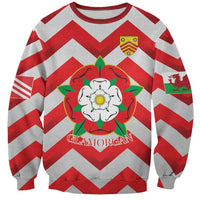 Personalized Glamorgan Wales Sweatshirt The Tudor Rose Of Wales - Wonder Print Shop