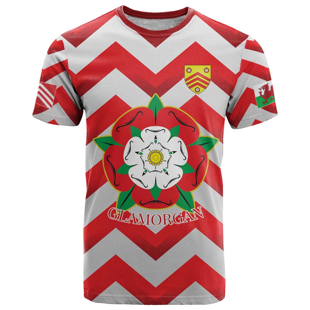Personalized Glamorgan Wales T Shirt The Tudor Rose Of Wales - Wonder Print Shop