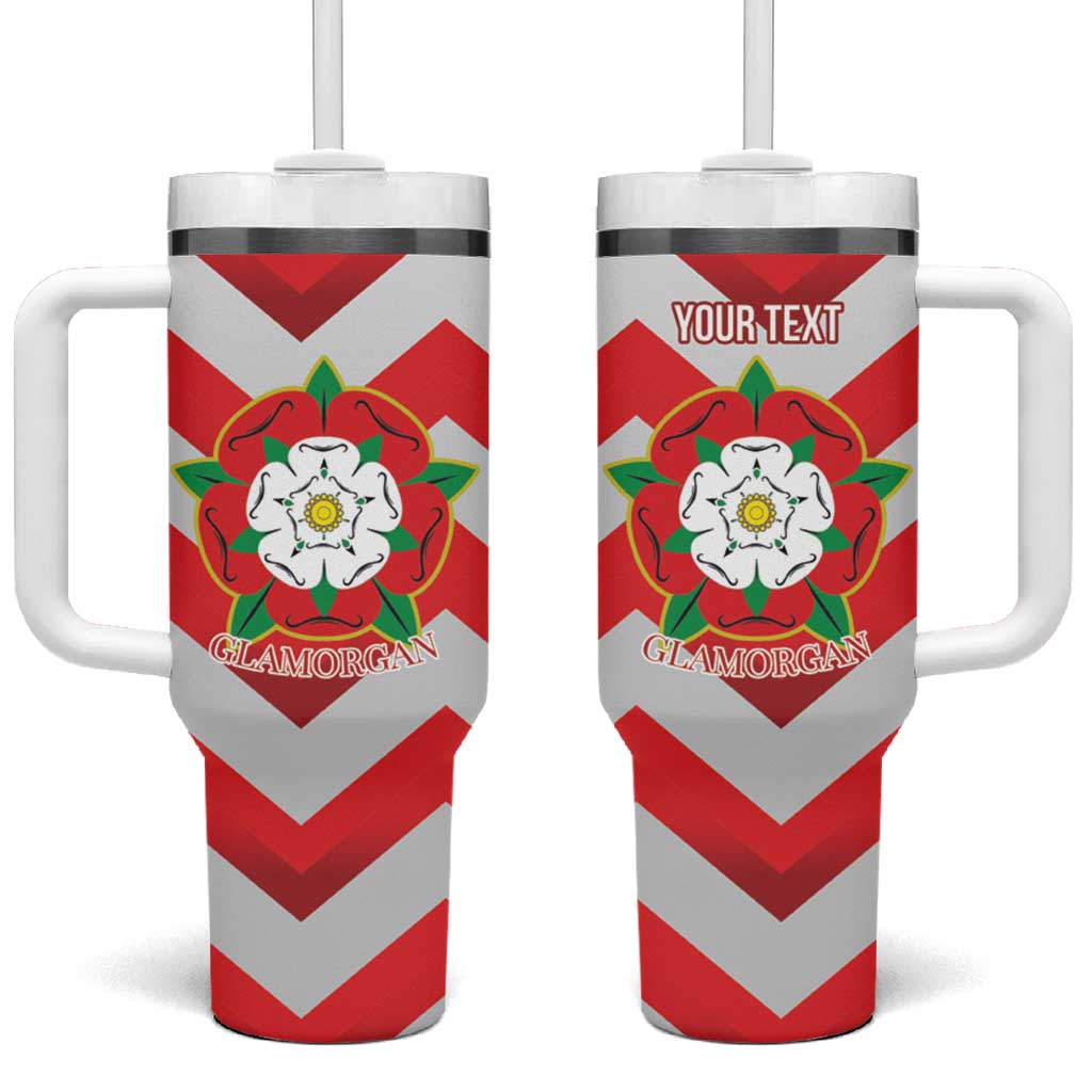 Personalized Glamorgan Wales Tumbler With Handle The Tudor Rose Of Wales - Wonder Print Shop