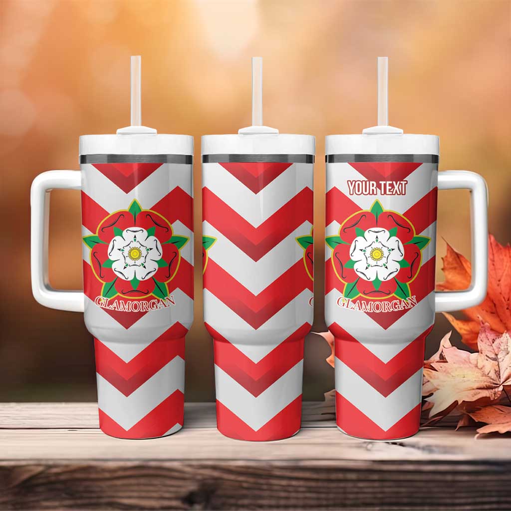 Personalized Glamorgan Wales Tumbler With Handle The Tudor Rose Of Wales - Wonder Print Shop