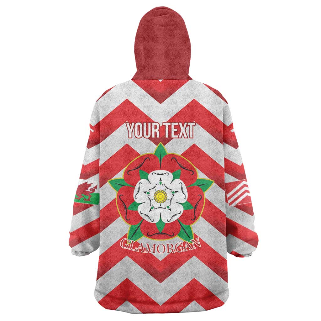 Personalized Glamorgan Wales Wearable Blanket Hoodie The Tudor Rose Of Wales - Wonder Print Shop