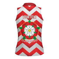 Personalized Glamorgan Wales Women Sleeveless Polo Shirt The Tudor Rose Of Wales - Wonder Print Shop