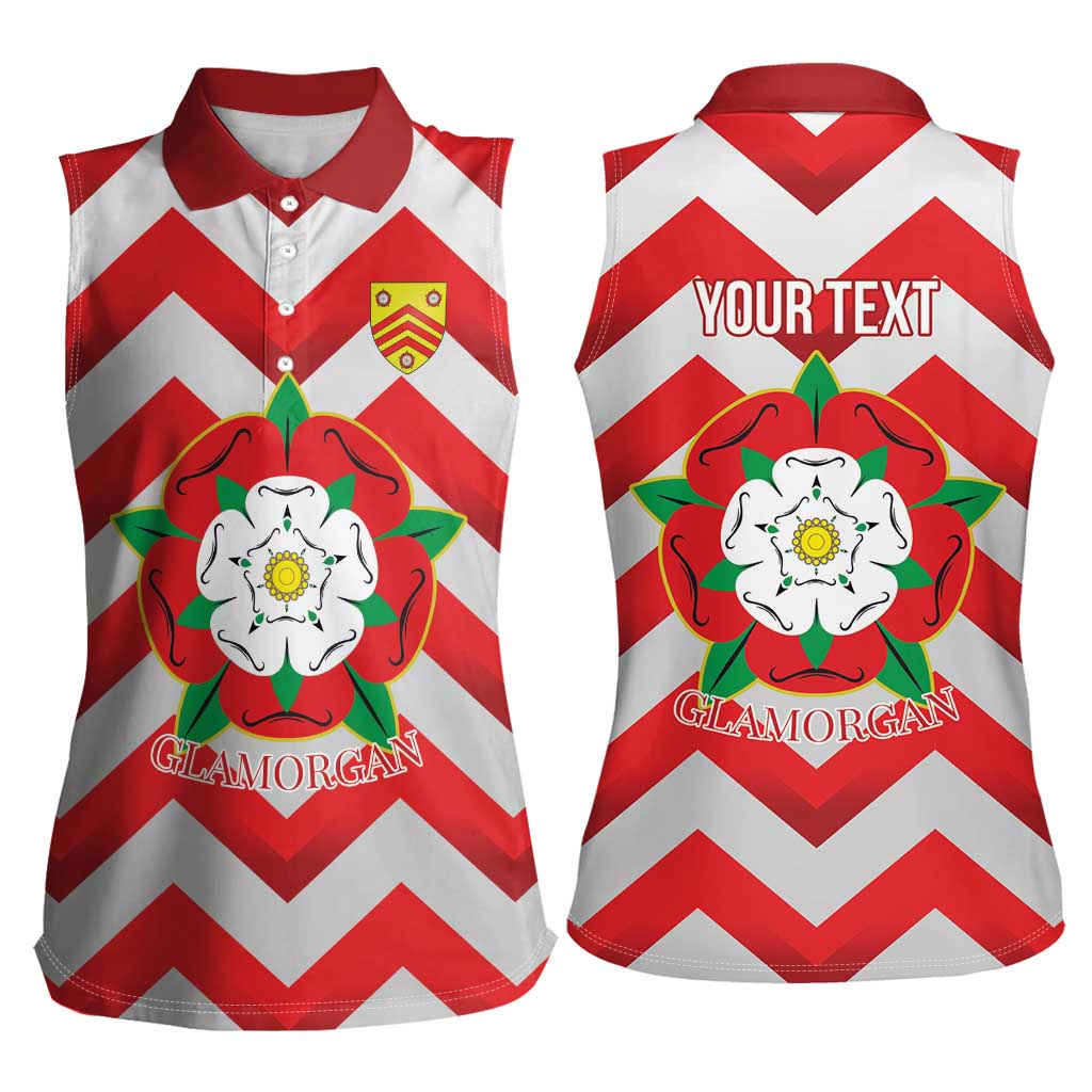 Personalized Glamorgan Wales Women Sleeveless Polo Shirt The Tudor Rose Of Wales - Wonder Print Shop