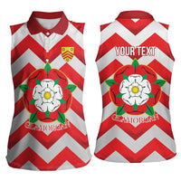 Personalized Glamorgan Wales Women Sleeveless Polo Shirt The Tudor Rose Of Wales - Wonder Print Shop