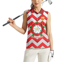 Personalized Glamorgan Wales Women Sleeveless Polo Shirt The Tudor Rose Of Wales - Wonder Print Shop
