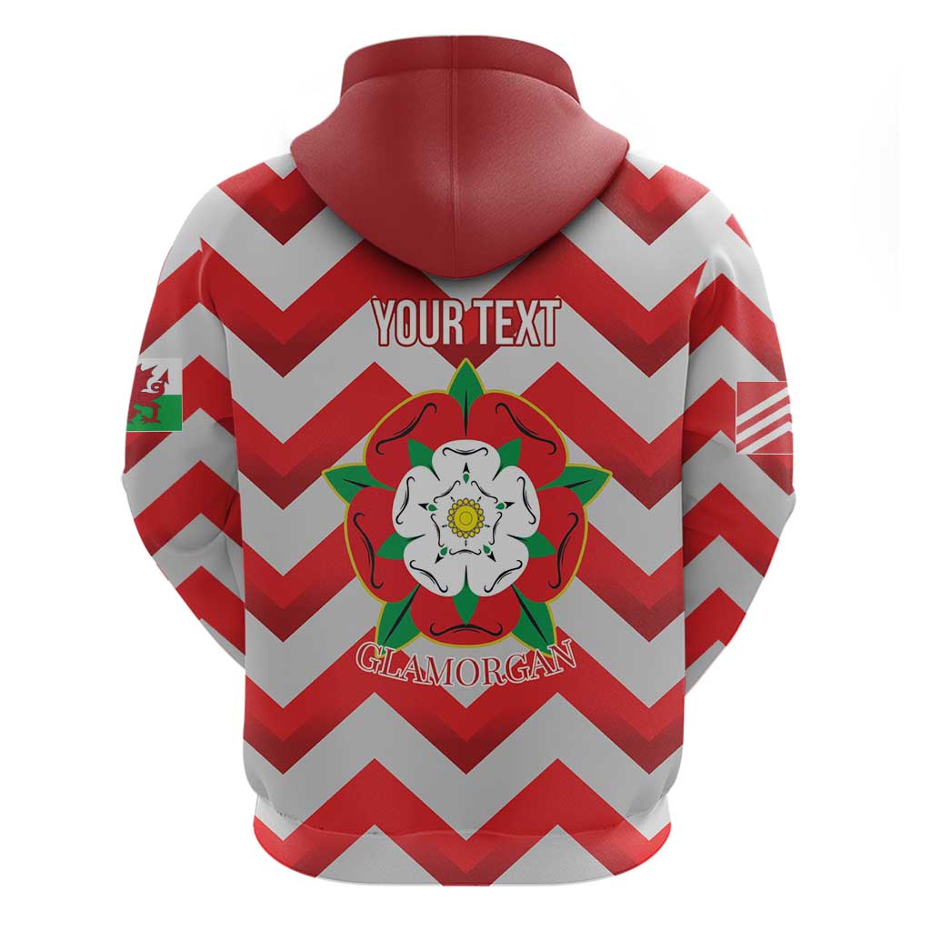 Personalized Glamorgan Wales Zip Hoodie The Tudor Rose Of Wales - Wonder Print Shop