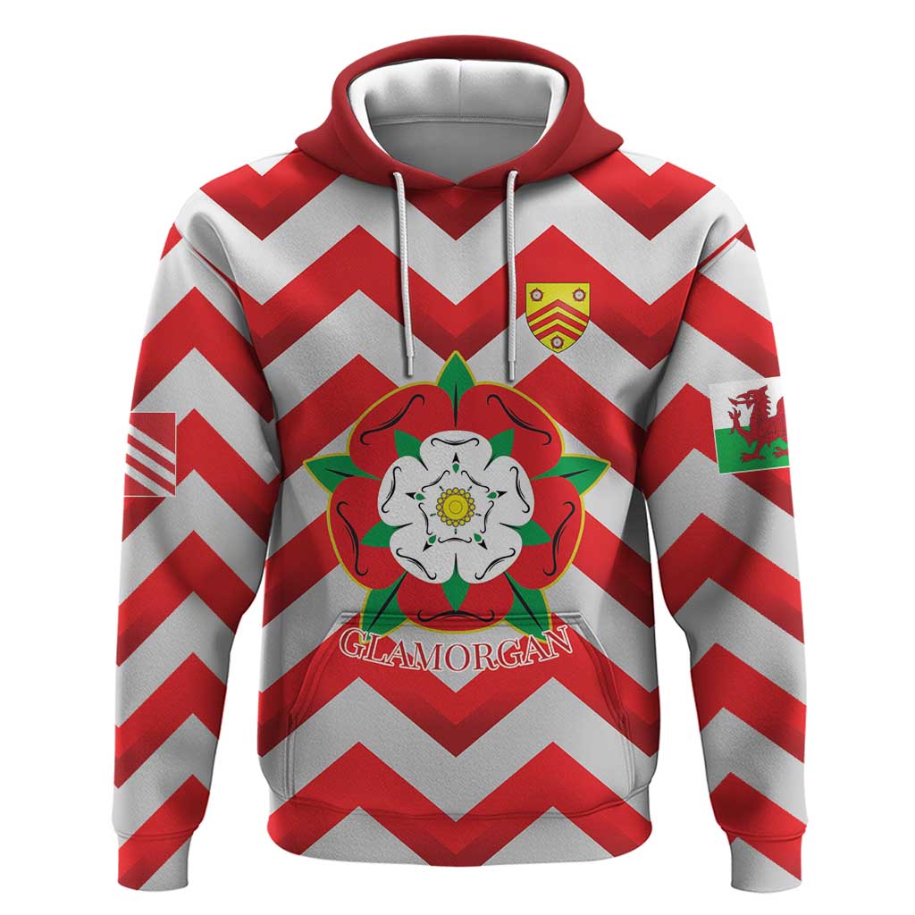 Personalized Glamorgan Wales Zip Hoodie The Tudor Rose Of Wales - Wonder Print Shop