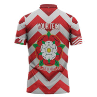 Personalized Glamorgan Wales Zipper Polo Shirt The Tudor Rose Of Wales - Wonder Print Shop