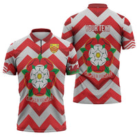 Personalized Glamorgan Wales Zipper Polo Shirt The Tudor Rose Of Wales - Wonder Print Shop
