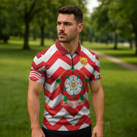Personalized Glamorgan Wales Zipper Polo Shirt The Tudor Rose Of Wales - Wonder Print Shop