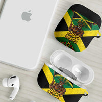 Jamaica Warrior Spirit AirPods Case Tribal Fighter in Reggae Colors - Wonder Print Shop