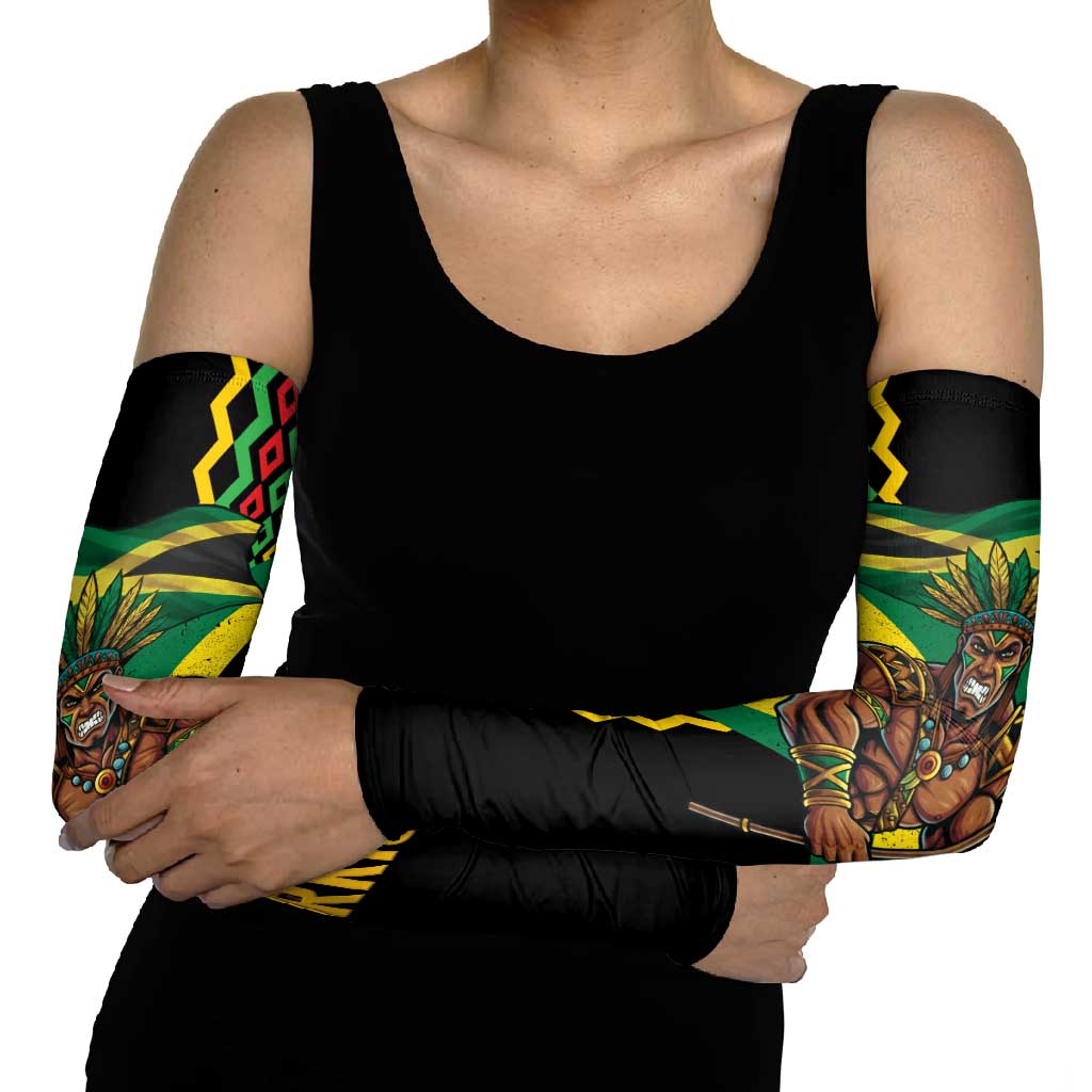Jamaica Warrior Spirit Arm Sleeves Tribal Fighter in Reggae Colors - Wonder Print Shop