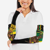 Jamaica Warrior Spirit Arm Sleeves Tribal Fighter in Reggae Colors - Wonder Print Shop