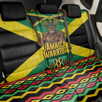 Jamaica Warrior Spirit Back Car Seat Cover Tribal Fighter in Reggae Colors - Wonder Print Shop