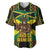 Jamaica Warrior Spirit Baseball Jersey Tribal Fighter in Reggae Colors - Wonder Print Shop