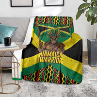 Jamaica Warrior Spirit Blanket Tribal Fighter in Reggae Colors - Wonder Print Shop