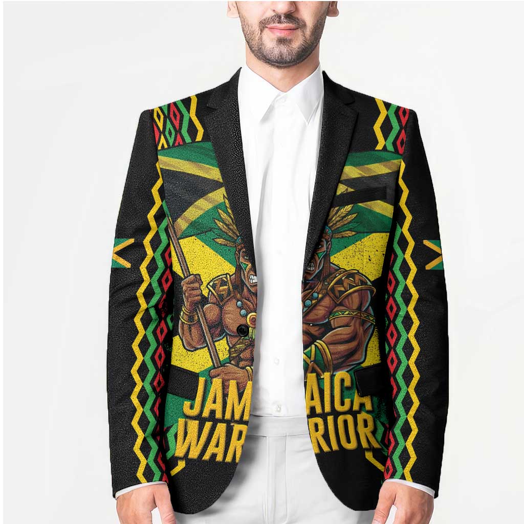Jamaica Warrior Spirit Blazer Tribal Fighter in Reggae Colors - Wonder Print Shop