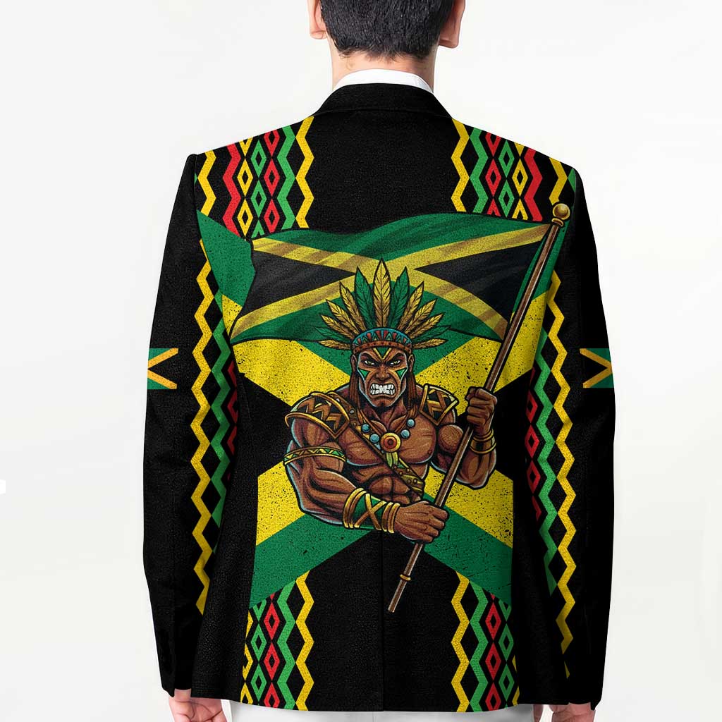 Jamaica Warrior Spirit Blazer Tribal Fighter in Reggae Colors - Wonder Print Shop