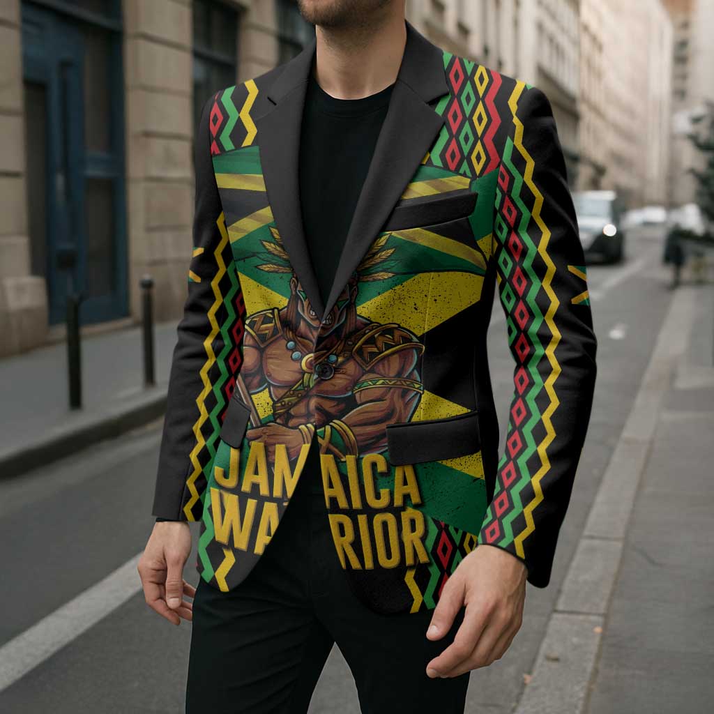 Jamaica Warrior Spirit Blazer Tribal Fighter in Reggae Colors - Wonder Print Shop