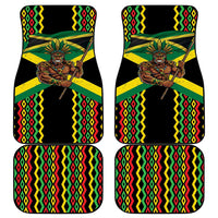Jamaica Warrior Spirit Car Mats Tribal Fighter in Reggae Colors - Wonder Print Shop