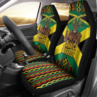 Jamaica Warrior Spirit Car Seat Cover Tribal Fighter in Reggae Colors - Wonder Print Shop