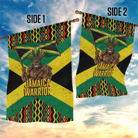 Jamaica Warrior Spirit Garden Flag Tribal Fighter in Reggae Colors - Wonder Print Shop