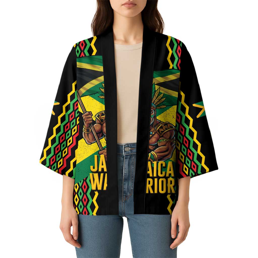 Jamaica Warrior Spirit Kimono Tribal Fighter in Reggae Colors - Wonder Print Shop