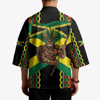 Jamaica Warrior Spirit Kimono Tribal Fighter in Reggae Colors - Wonder Print Shop