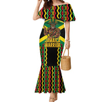 Jamaica Warrior Spirit Mermaid Dress Tribal Fighter in Reggae Colors - Wonder Print Shop