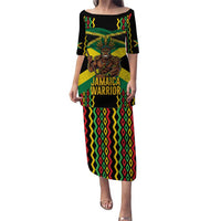 Jamaica Warrior Spirit Puletasi Tribal Fighter in Reggae Colors - Wonder Print Shop