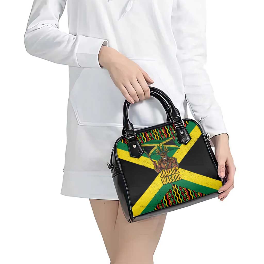 Jamaica Warrior Spirit Shoulder Handbag Tribal Fighter in Reggae Colors - Wonder Print Shop