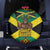 Jamaica Warrior Spirit Spare Tire Cover Tribal Fighter in Reggae Colors - Wonder Print Shop
