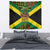 Jamaica Warrior Spirit Tapestry Tribal Fighter in Reggae Colors - Wonder Print Shop