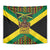 Jamaica Warrior Spirit Tapestry Tribal Fighter in Reggae Colors - Wonder Print Shop