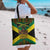 Jamaica Warrior Spirit Tote Bag Tribal Fighter in Reggae Colors - Wonder Print Shop
