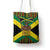 Jamaica Warrior Spirit Tote Bag Tribal Fighter in Reggae Colors - Wonder Print Shop
