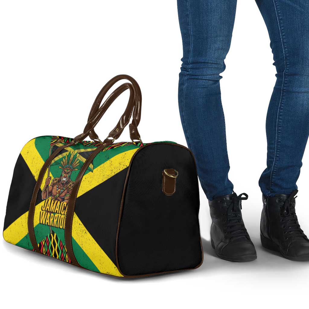 Jamaica Warrior Spirit Travel Bag Tribal Fighter in Reggae Colors - Wonder Print Shop