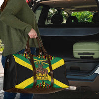 Jamaica Warrior Spirit Travel Bag Tribal Fighter in Reggae Colors - Wonder Print Shop