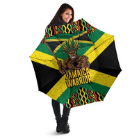 Jamaica Warrior Spirit Umbrella Tribal Fighter in Reggae Colors - Wonder Print Shop