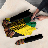 Jamaica Warrior Spirit Umbrella Tribal Fighter in Reggae Colors - Wonder Print Shop