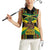 Jamaica Warrior Spirit Women Sleeveless Polo Shirt Tribal Fighter in Reggae Colors - Wonder Print Shop