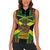 Jamaica Warrior Spirit Women Sleeveless Polo Shirt Tribal Fighter in Reggae Colors - Wonder Print Shop