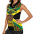 Jamaica Warrior Spirit Women Sleeveless Polo Shirt Tribal Fighter in Reggae Colors - Wonder Print Shop