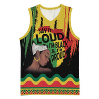 Black History Dreadlocks Map Basketball Jersey Say It Loud I’m Black and I’m Proud - Wonder Print Shop