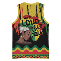 Black History Dreadlocks Map Basketball Jersey Say It Loud I’m Black and I’m Proud - Wonder Print Shop