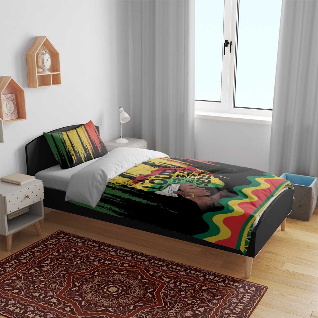 Black History Dreadlocks Map Bedding Set Say It Loud I’m Black and I’m Proud - Wonder Print Shop