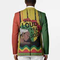 Black History Dreadlocks Map Blazer Say It Loud I’m Black and I’m Proud - Wonder Print Shop
