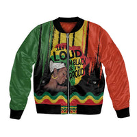 Black History Dreadlocks Map Bomber Jacket Say It Loud I’m Black and I’m Proud - Wonder Print Shop
