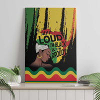 Black History Dreadlocks Map Canvas Wall Art Say It Loud I’m Black and I’m Proud - Wonder Print Shop
